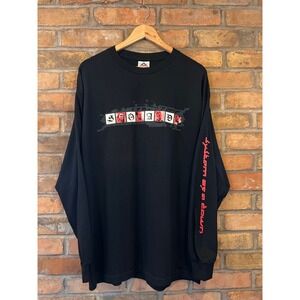 Vintage 2002 System of a Down SOAD Long Sleeve Shirt Alstyle Mens XL Black Red